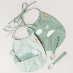 Done by Deer Cuillère bébé Foodie Easy-grip lot de 3 Vert