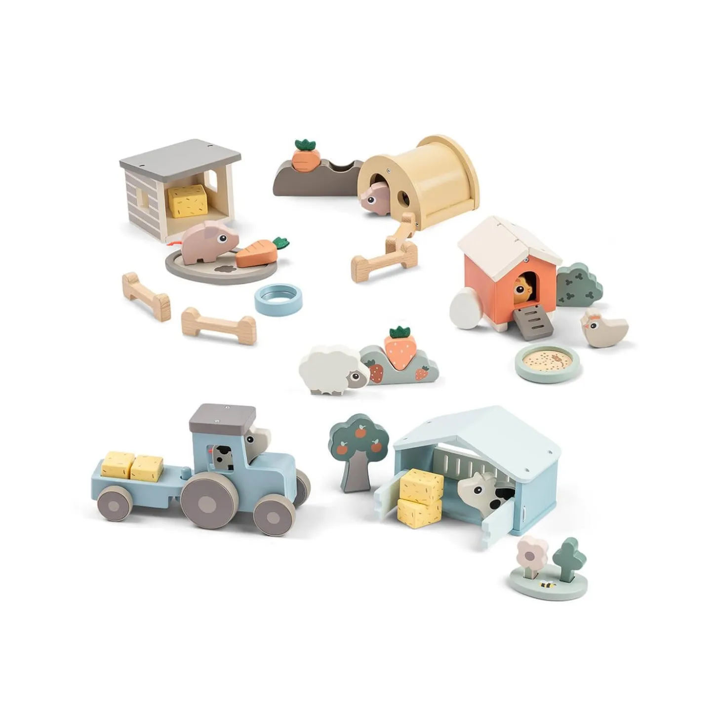 Done by Deer Ensemble de jeu Tiny farm Dotti Multicolore