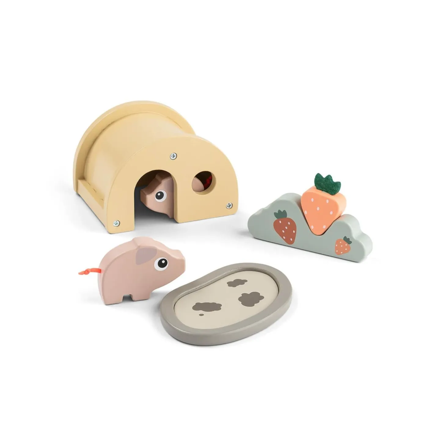 Done by Deer Ensemble de jeu Tiny farm Pigee Multicolore