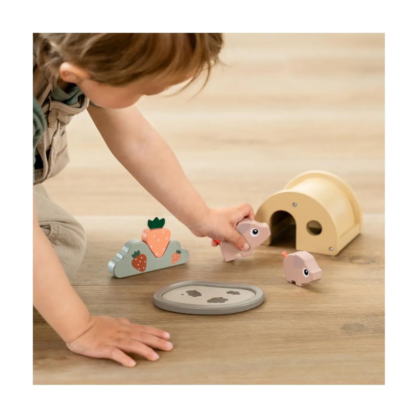 Done by Deer Ensemble de jeu Tiny farm Pigee Multicolore