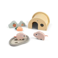 Done by Deer Ensemble de jeu Tiny farm Pigee Multicolore