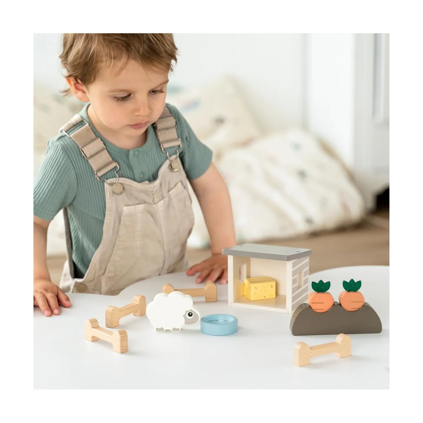 Done by Deer Ensemble de jeu Tiny farm Sheepy Multicolore