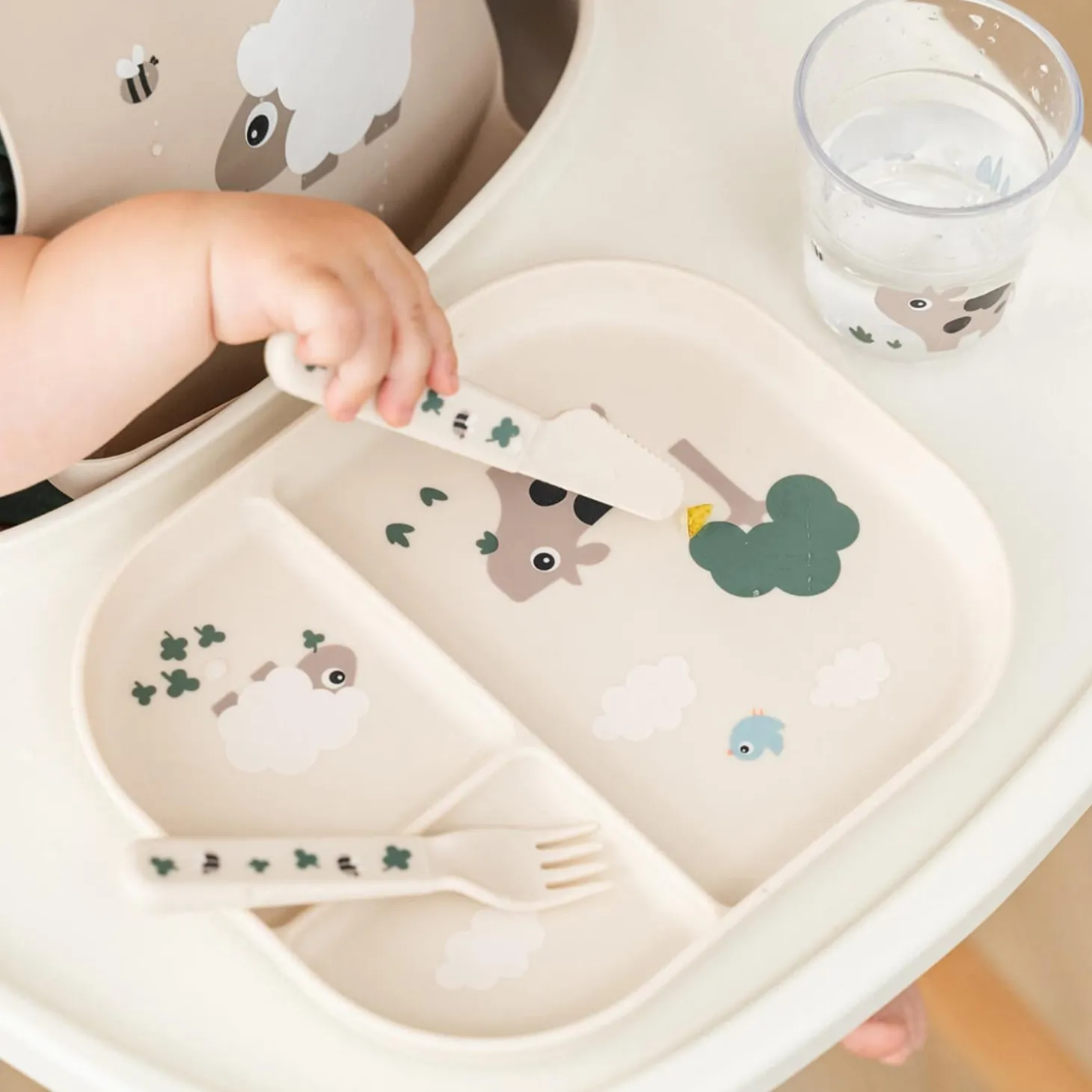 Done by Deer Foodie couverts set de 3 Tiny farm Sable