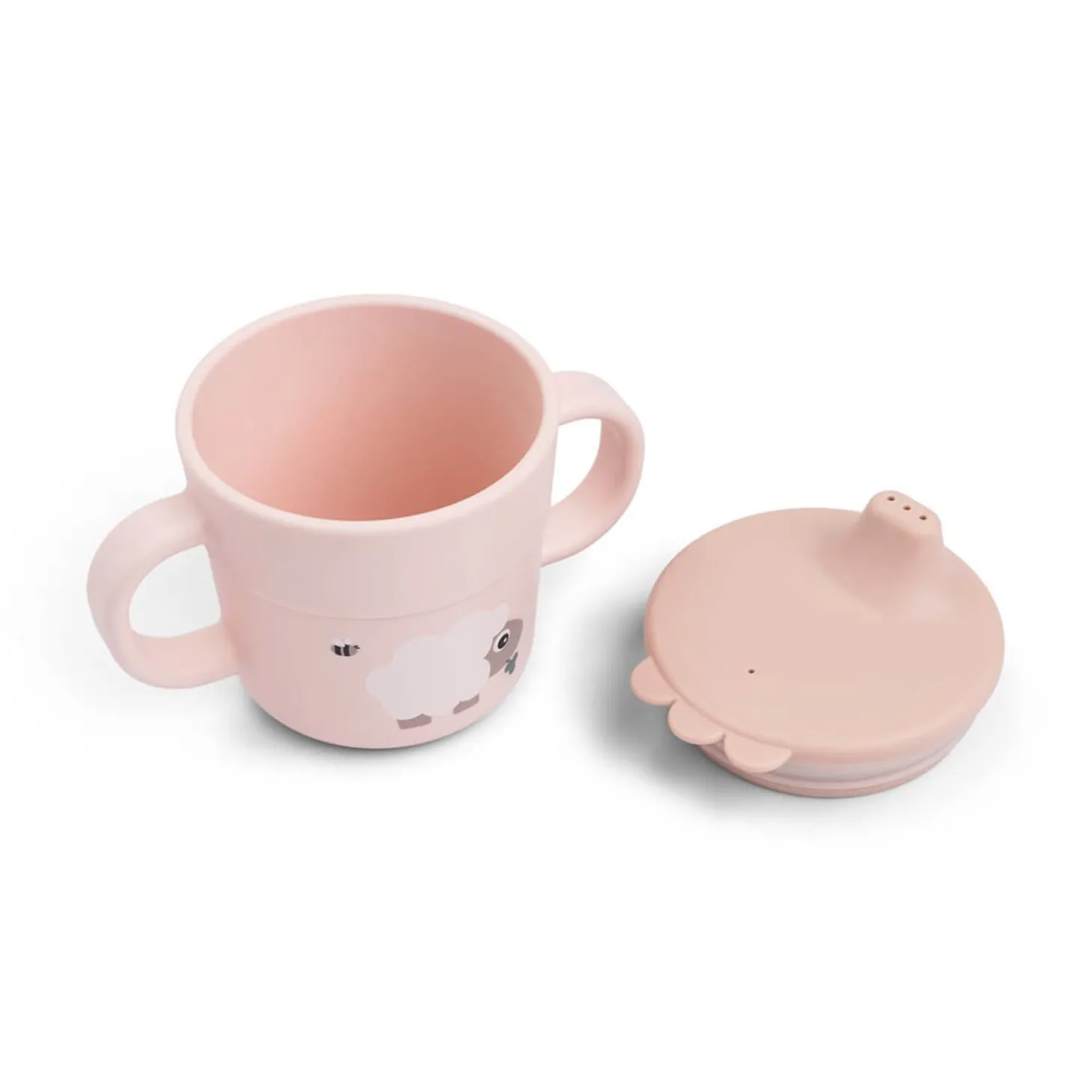 Done by Deer Foodie tasse d'apprentissage Tiny farm Rose 215 ml