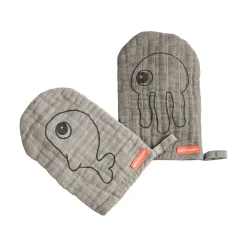 Done by Deer                    Gant de toilette Sea friends set de 2    Gris