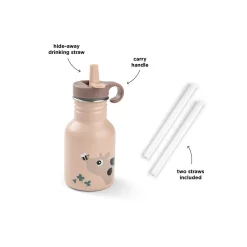 Done by Deer Gourde inox Tiny farm Rose 350 ml