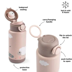 Done by Deer                    Gourde isotherme Tiny farm    Rose            340 ml