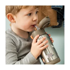Done by Deer                    Gourde à paille isotherme Tiny trails    Sable            340 ml