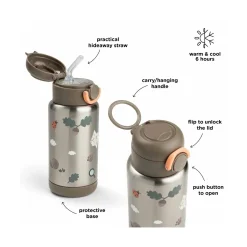 Done by Deer                    Gourde à paille isotherme Tiny trails    Sable            340 ml