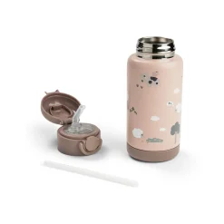 Done by Deer                    Gourde à paille isotherme Tiny farm    Rose            340 ml