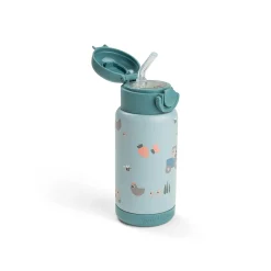 Done by Deer                    Gourde à paille isotherme Tiny farm    Bleu            340 ml