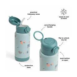 Done by Deer                    Gourde à paille isotherme Tiny farm    Bleu            340 ml