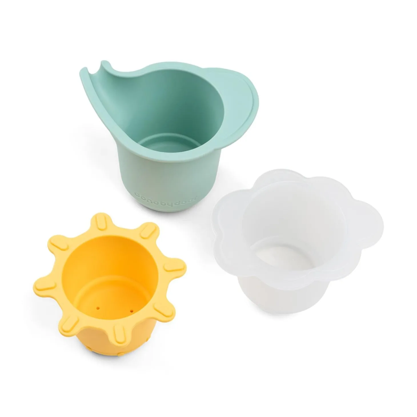 Done by Deer Jeu d'eau lot de 3 gobelets empilables Elphee Multicolore