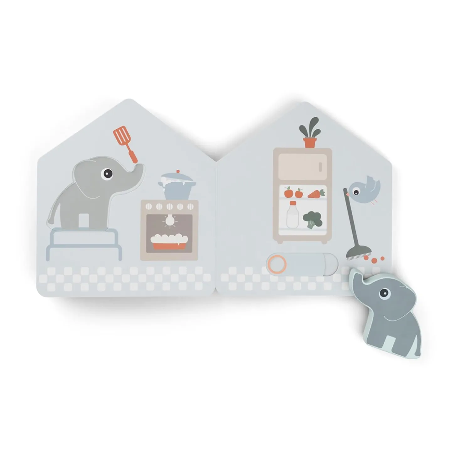 Done by Deer Livre d'éveil la maison d'Elphee Deer friends Multicolore