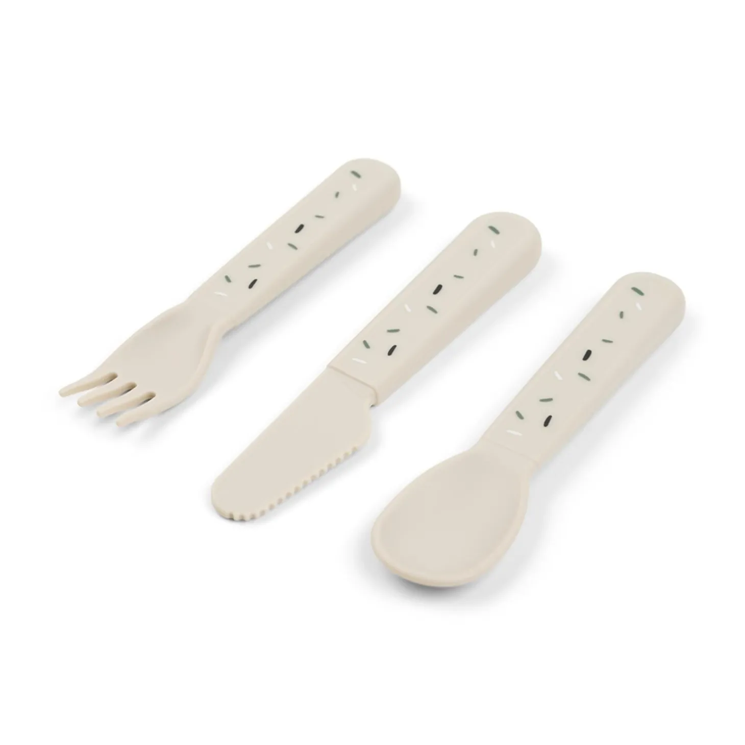 Done by Deer Lot de 3 Couverts Foodie Confetti Sable
