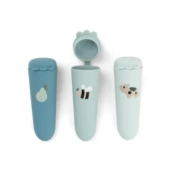 Done by Deer                    Lot de 3 Moules à glace silicone Dotti    Bleu            60 ml