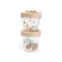 Done by Deer                    Lot de 2 Pot de conservation Celebration    Sable            150 ml