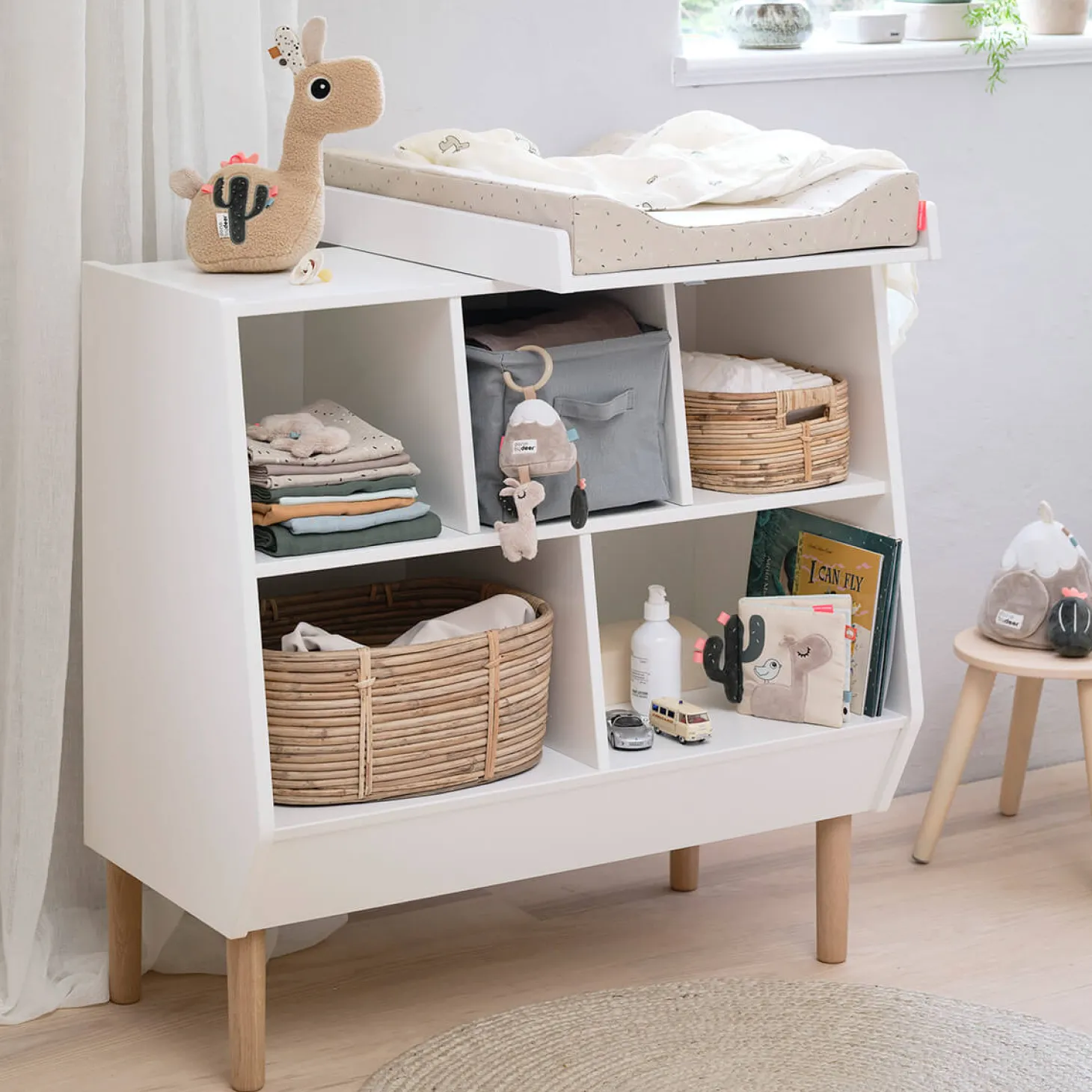 Done by Deer Matelas à langer easy wipe Confettis Sable