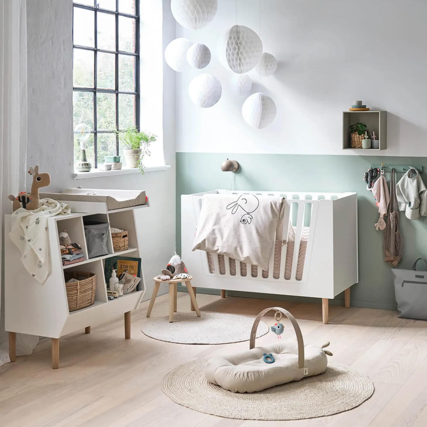 Done by Deer Matelas à langer easy wipe Confettis Sable