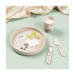 Done by Deer Mini gobelet silicone Tiny farm Sable 160 ml