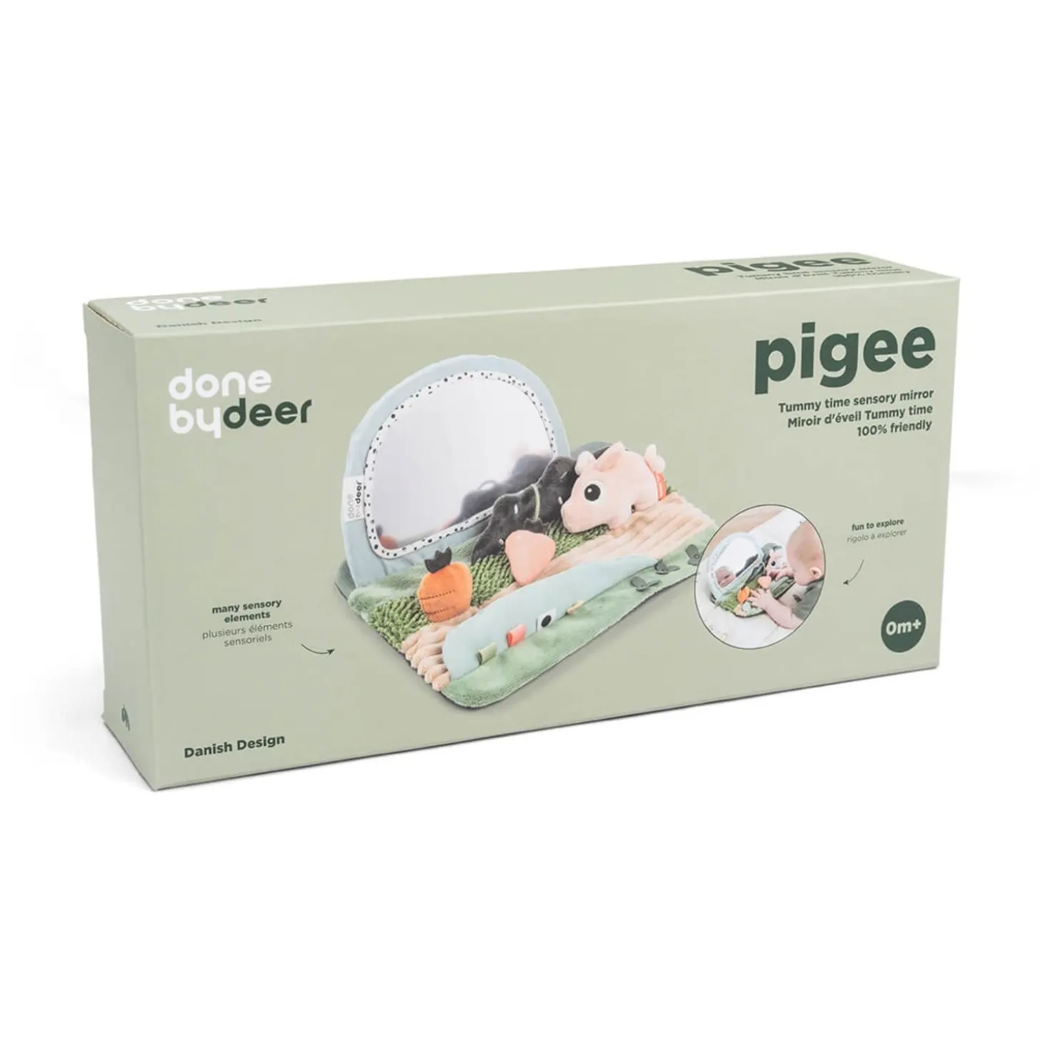 Done by Deer Miroir d'éveil Tummy time Tiny farm Multicolore