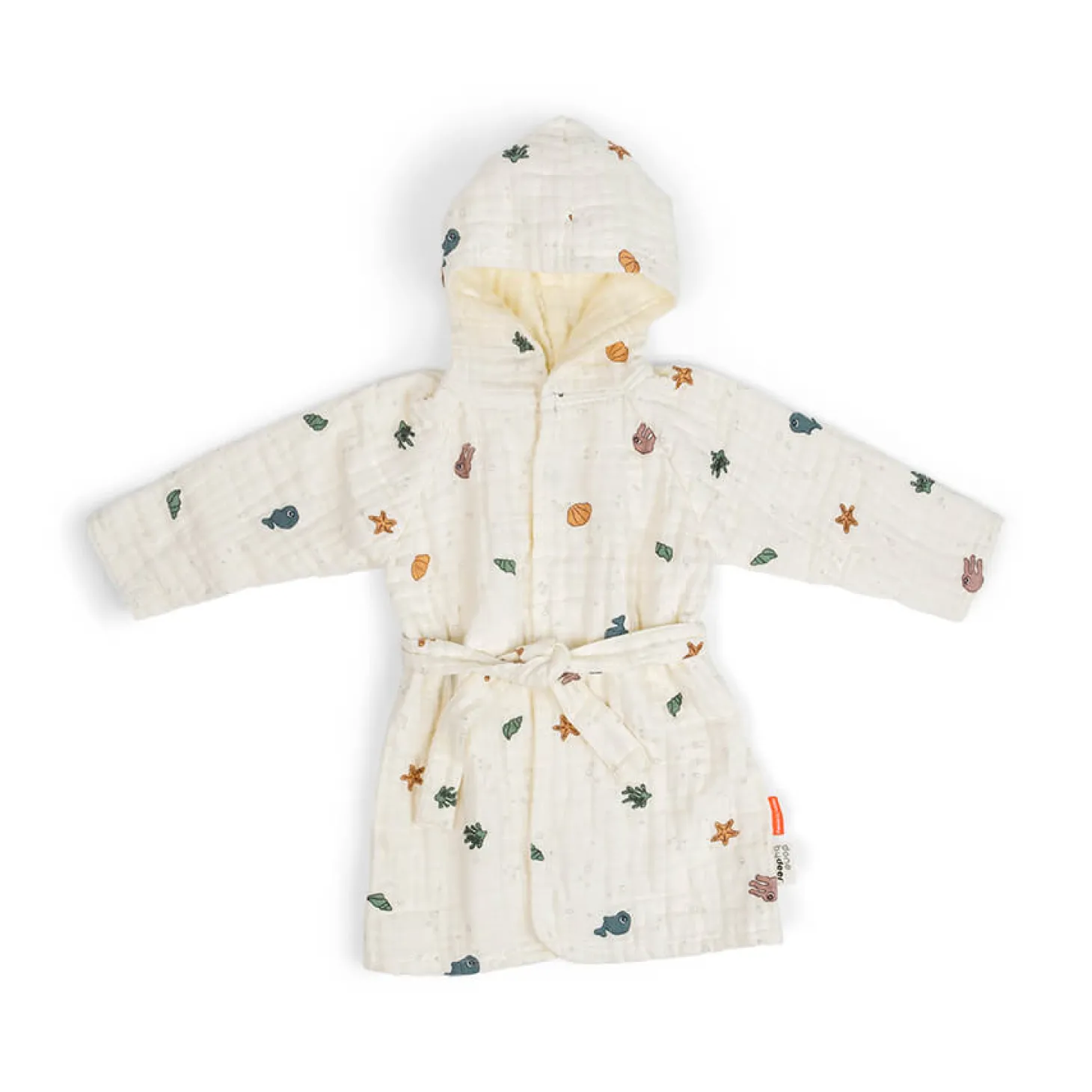 Done by Deer Peignoir GOTS Sea friends Beige 3-4 ans
