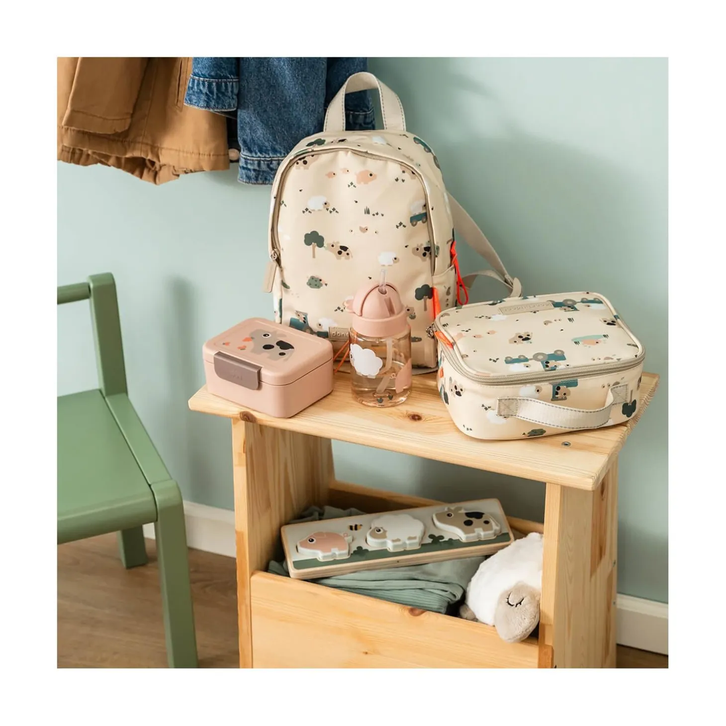 Done by Deer Petit sac repas isotherme Tiny farm Sable