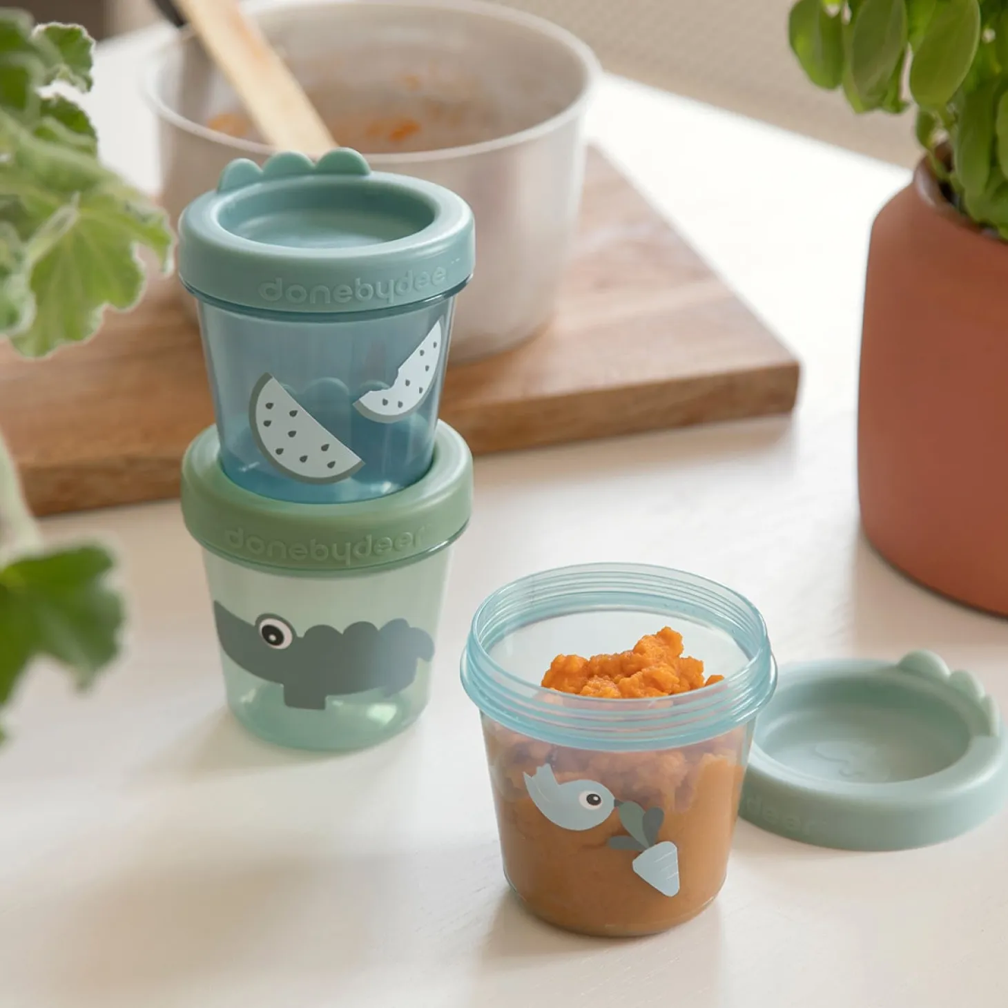 Done by Deer 3 pots de conservation Croco Vert