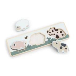 Done by Deer Puzzle sensoriel Tiny farm Multicolore