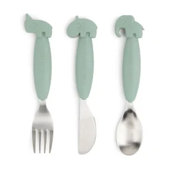 Done by Deer                    Set de couverts Easy-grip Deer friends    Vert
