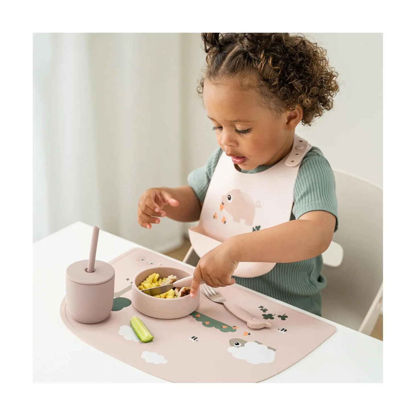 Done by Deer Set de table Tiny farm Rose