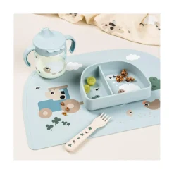 Done by Deer                    Set de table Tiny farm    Bleu