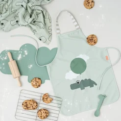 Done by Deer                    Tablier imperméable pour enfants Happy clouds    Vert