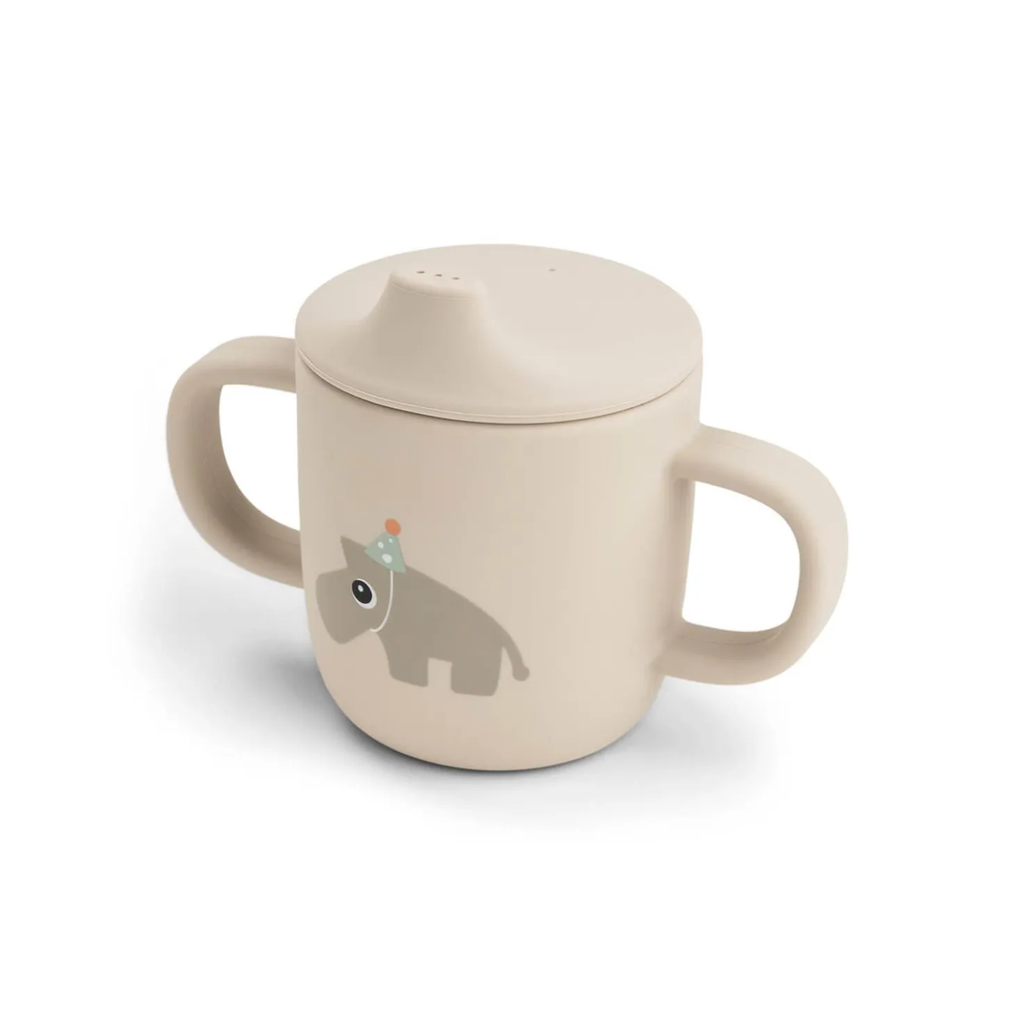 Done by Deer Tasse à bec 2 anses silicone Celebration Sable 120 ml