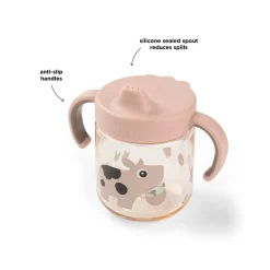 Done by Deer Tasse à bec à 2 anses Tiny farm Rose 260 ml
