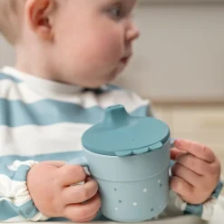 Done by Deer Tasse d'apprentissage happy dots Foodie Bleu 215 ml