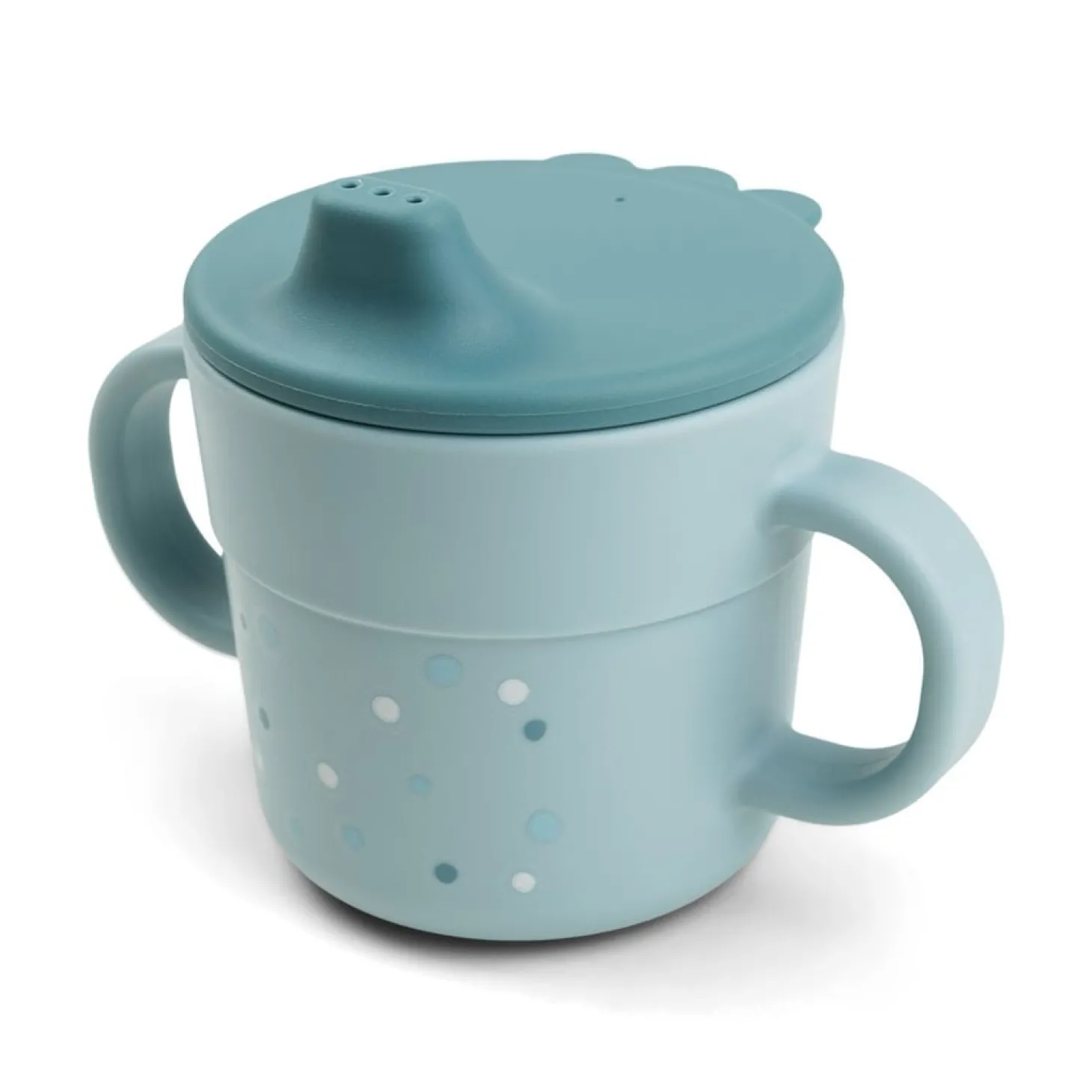 Done by Deer Tasse d'apprentissage happy dots Foodie Bleu 215 ml