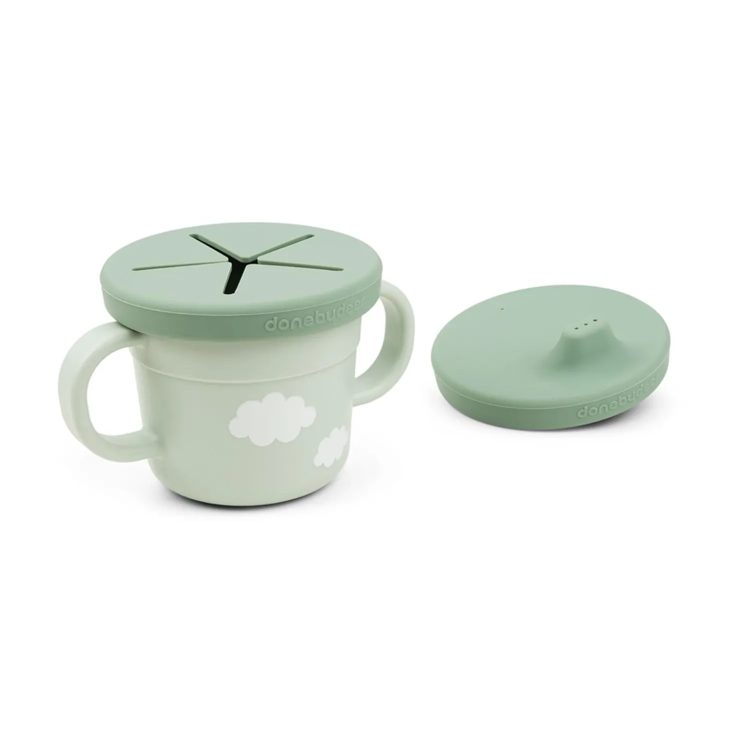 Done by Deer Tasse d'apprentissage et snack Foodie Croco Vert