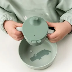 Done by Deer Tasse d'apprentissage happy dots Foodie Vert 215 ml