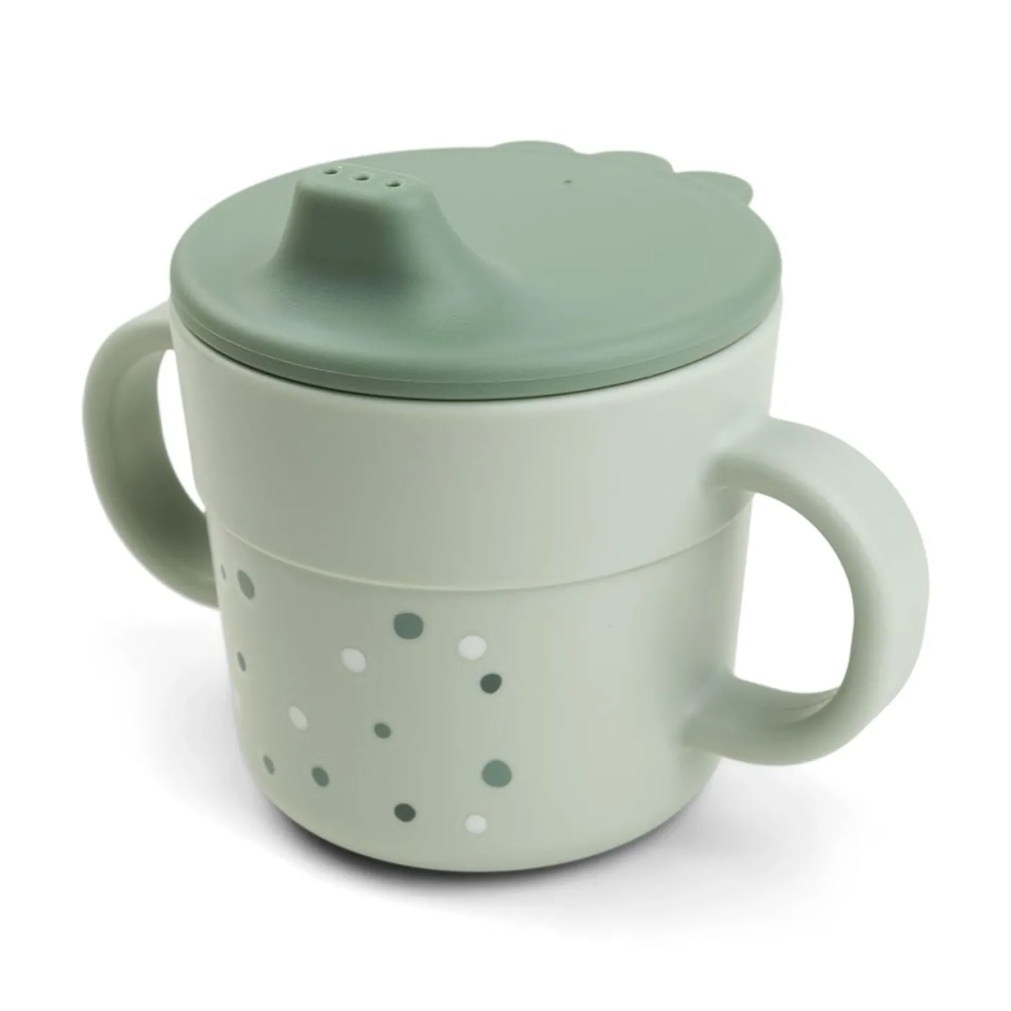 Done by Deer Tasse d'apprentissage happy dots Foodie Vert 215 ml