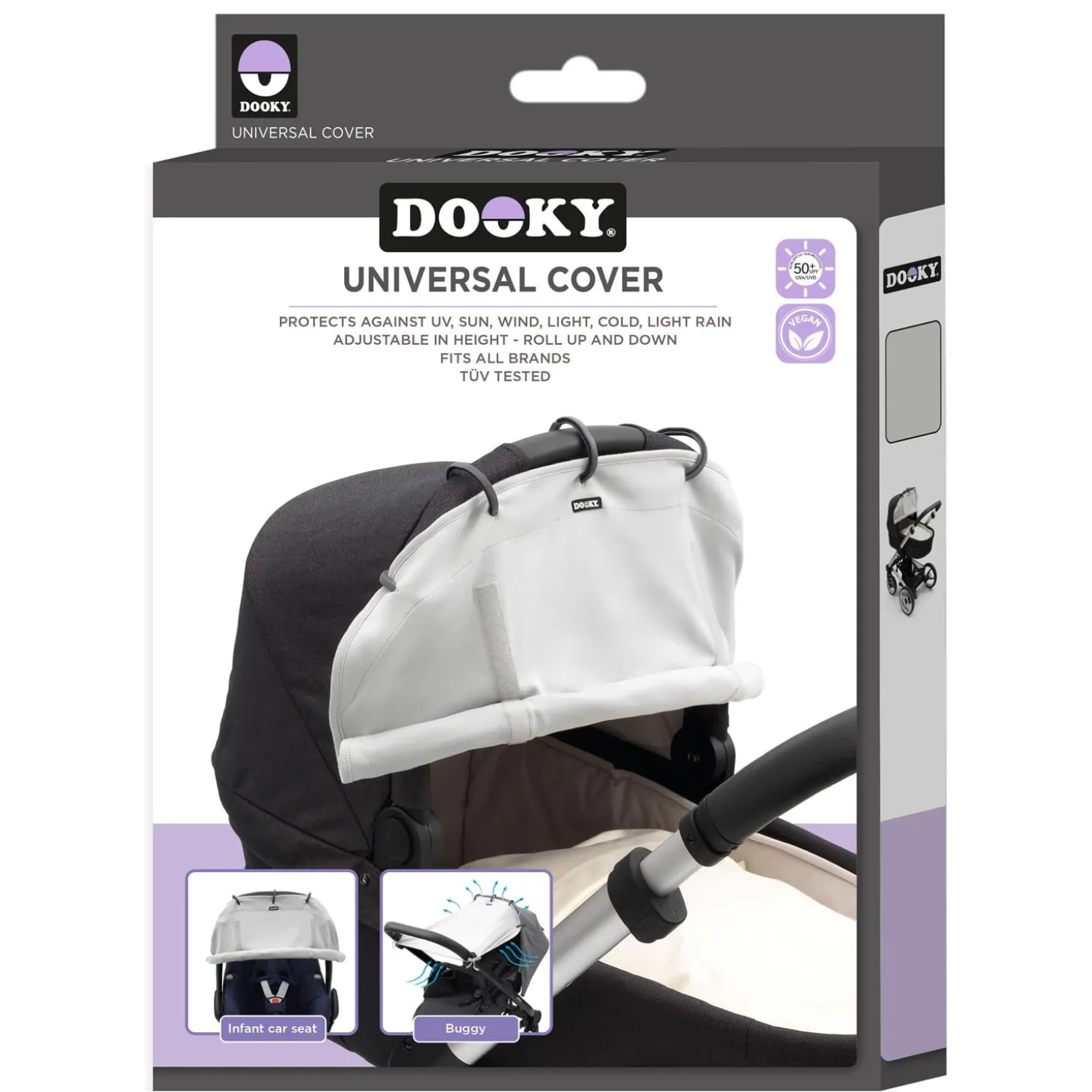 Dooky Pare soleil universel poussette et siège auto gris