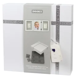 Dooky                    Triple cadre avec boîte à souvenirs    Blanc            52x22 cm