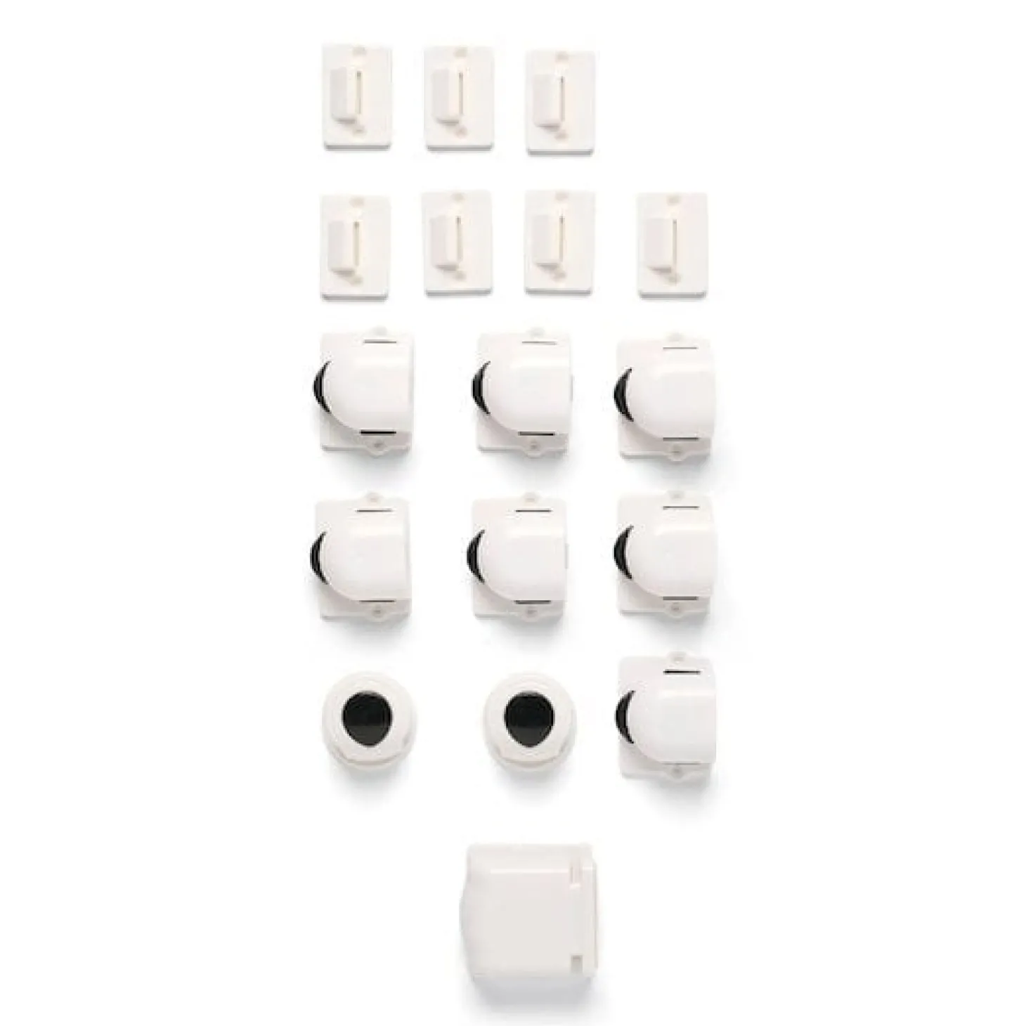 Dooky Verrous Magnétiques (8 Verrous + 2 Clefs) Blanc