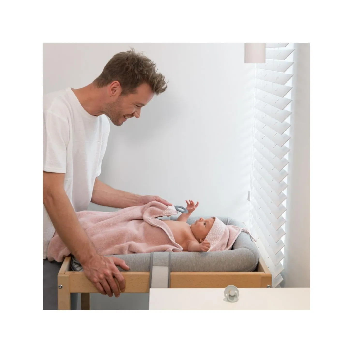 Doomoo Cape de bain Dry'N Play Rose 0-6 ans