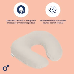 Doomoo Coussin d'allaitement Softy Jersey Tetra Sand