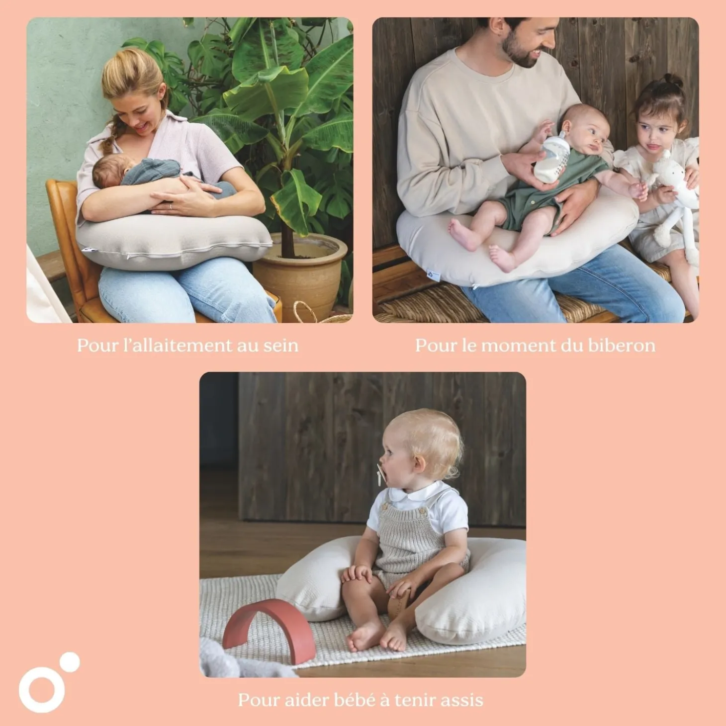 Doomoo Coussin d'allaitement Softy Jersey Tetra Sand