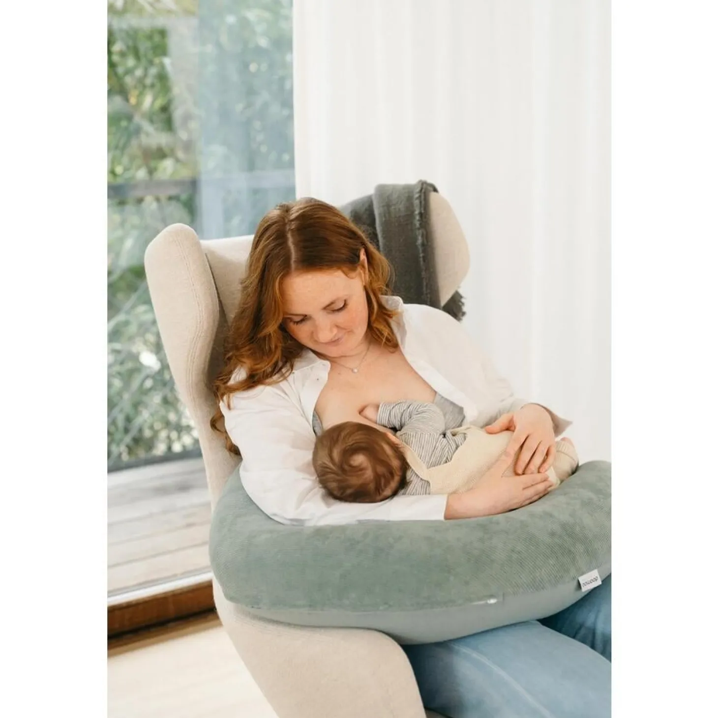 Doomoo Coussin de maternité buddy Corduroy Vert