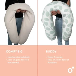 Doomoo Coussin de maternité Buddy Cloudy Kaki