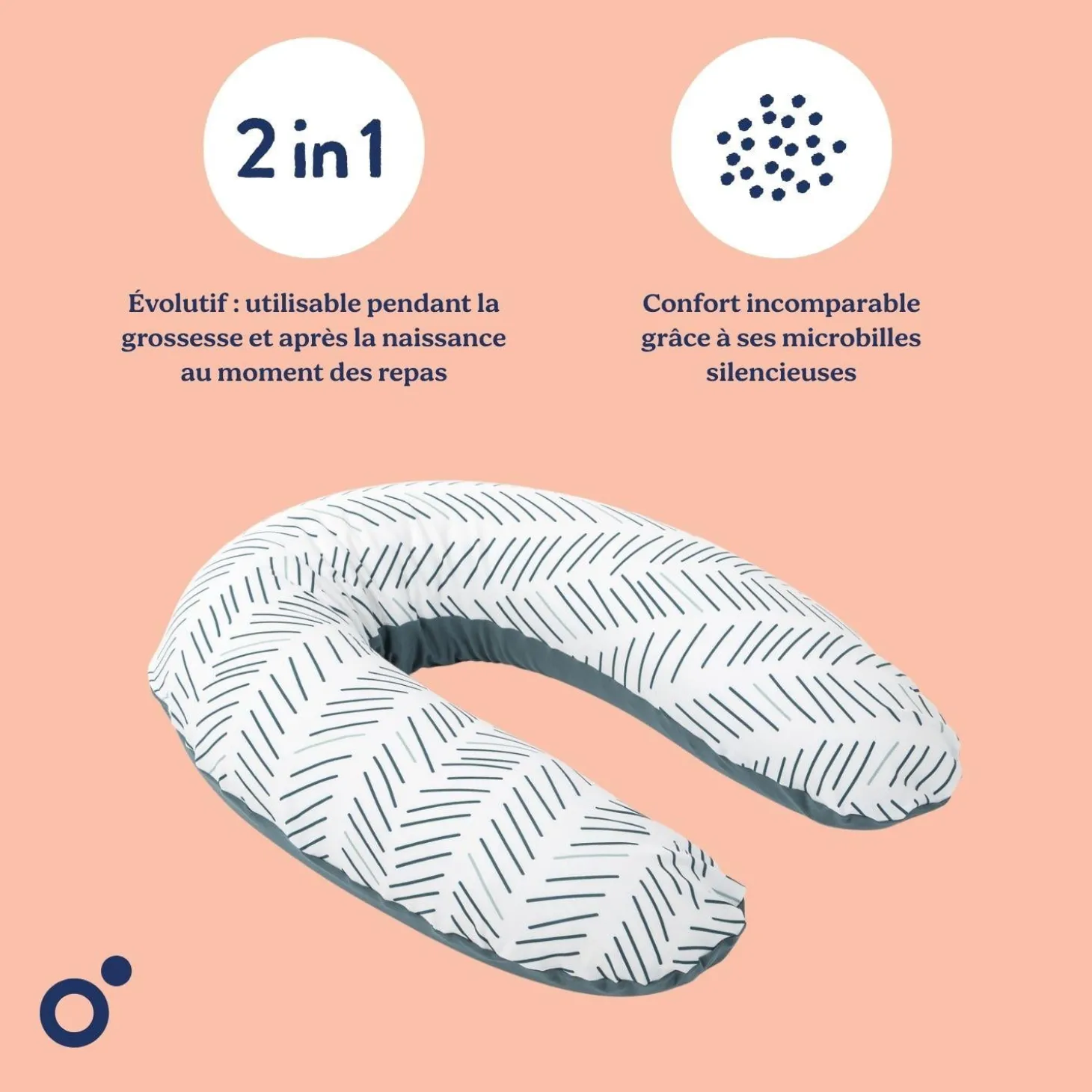 Doomoo Coussin de maternité Buddy Ethnic Petrol