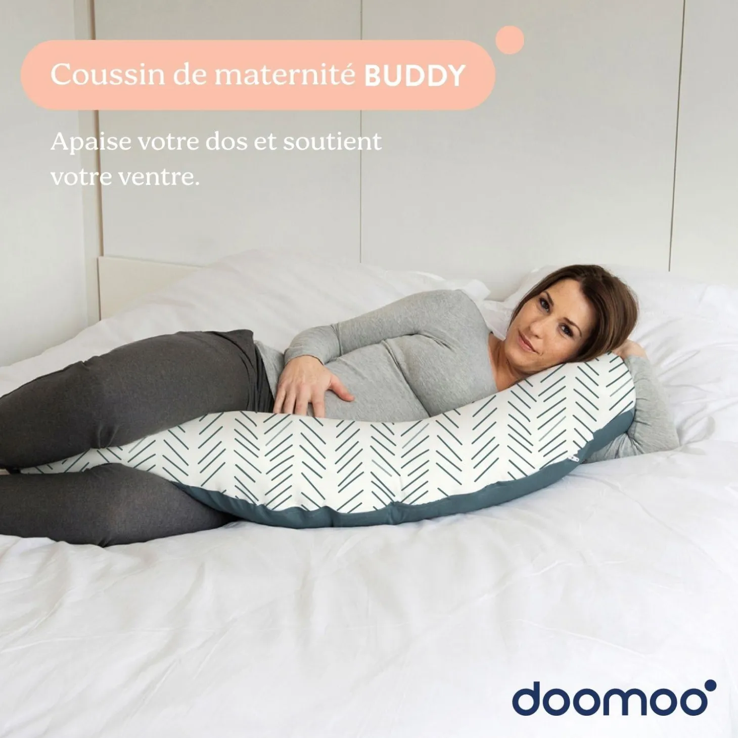 Doomoo Coussin de maternité Buddy Ethnic Petrol